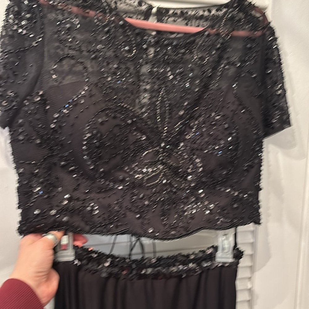 Black sequin formal sz 18
